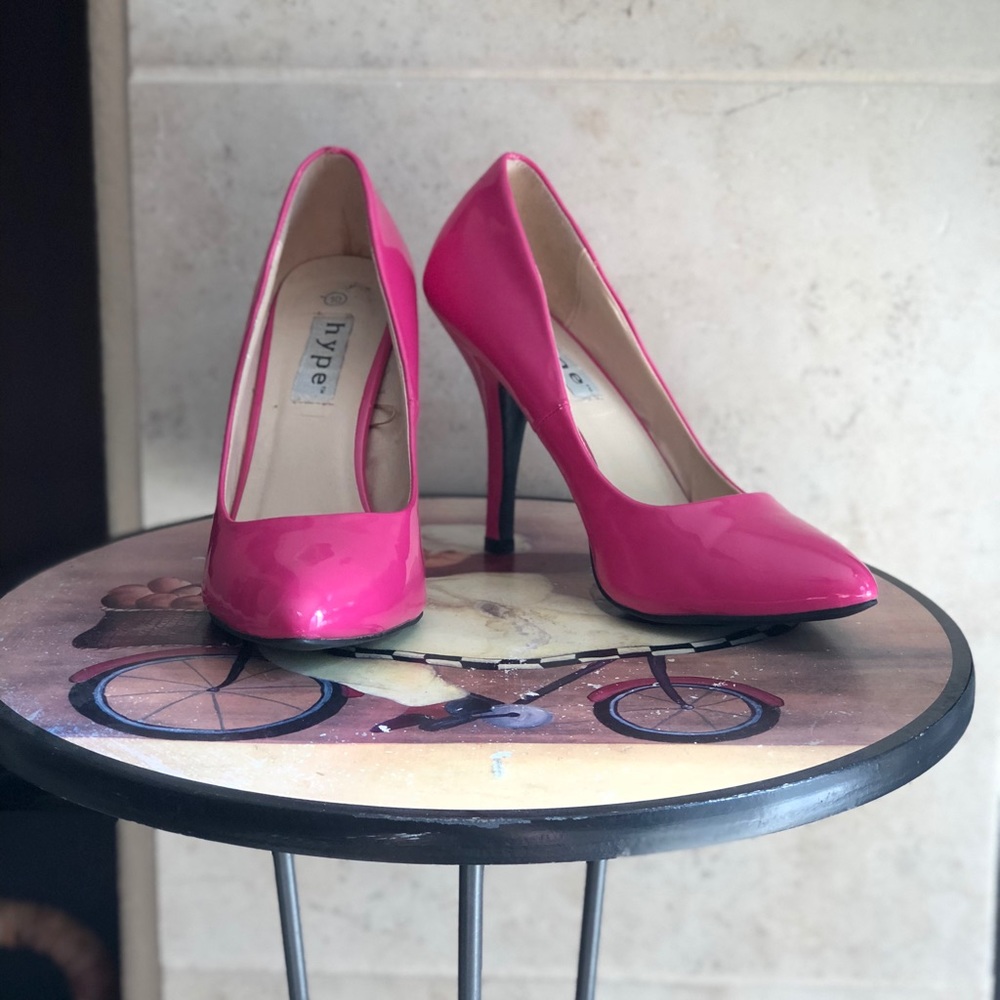 Hype Hot Pink Patent Leather Heels